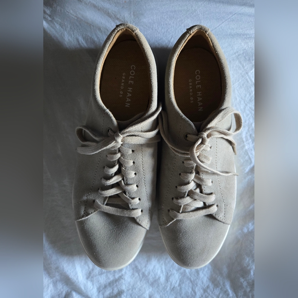 NWOB: Cole Haan Women's Grand O.S. Sport Inspired Oxford; 9B; Tan w/ White Sole
